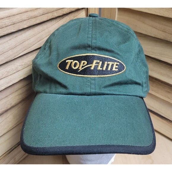 Top Flite Other - Top Flite Hat Cap strap back adjustable golf cap green embroidered
